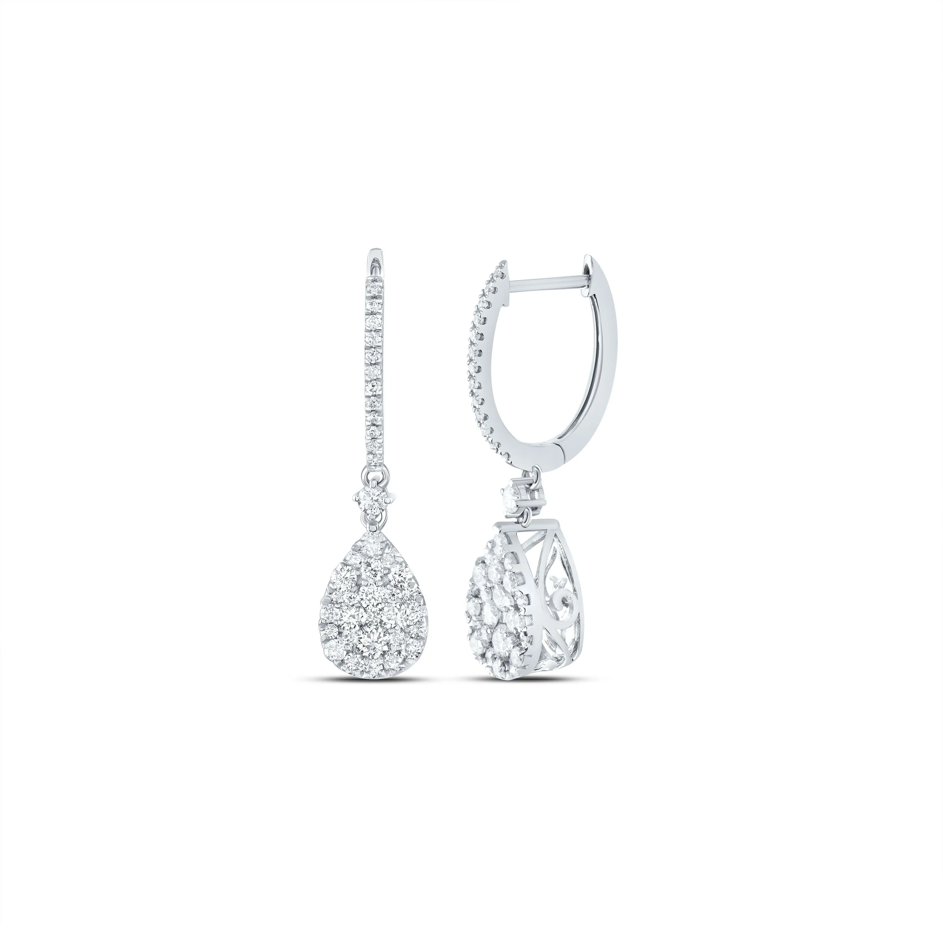 1 CTW-DIA ANA M HOOP PEAR EARRING