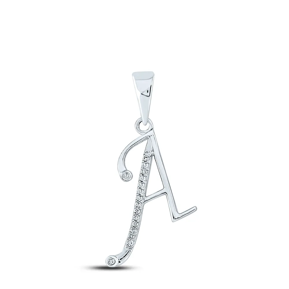 1/12CTW-DIA P1P2 GIFT INITIAL " A " PENDANT