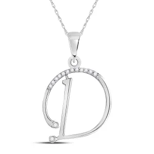 1/12CTW-DIA P1P2 GIFT INITIAL " D " PENDANT