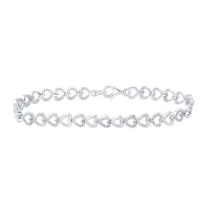 1/20CTW-DIA P2 HEART GIFT BRACELET (7.5 INCH)