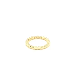 14K Gold Beaded Bubble Ring
