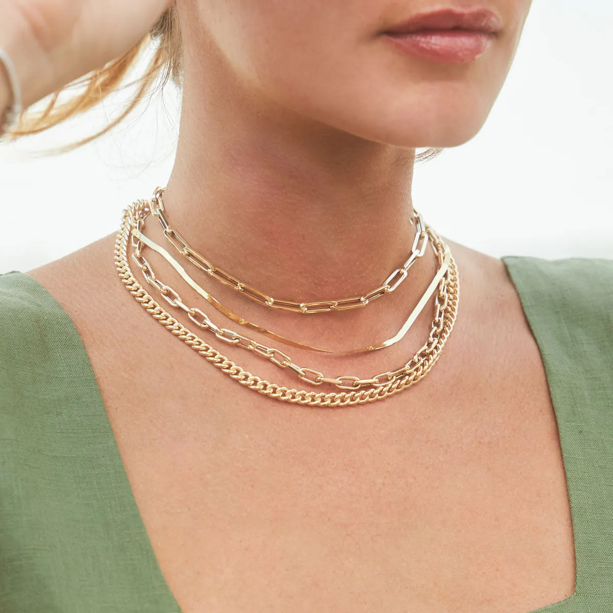 14K Grand Cuban Curb Link Necklace