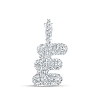 1/5CTW-DIA CN INITIAL "E" PENDANT