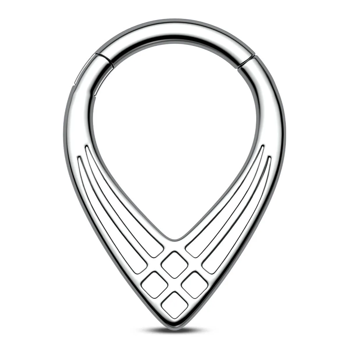 16G Symmetric Geometry Hinged Segment Septum Ring