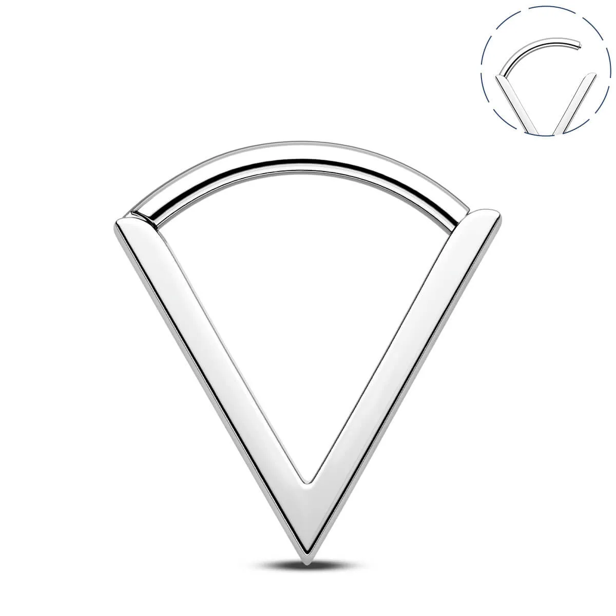 16G Titanium Triangle Hinged Segment Septum Ring