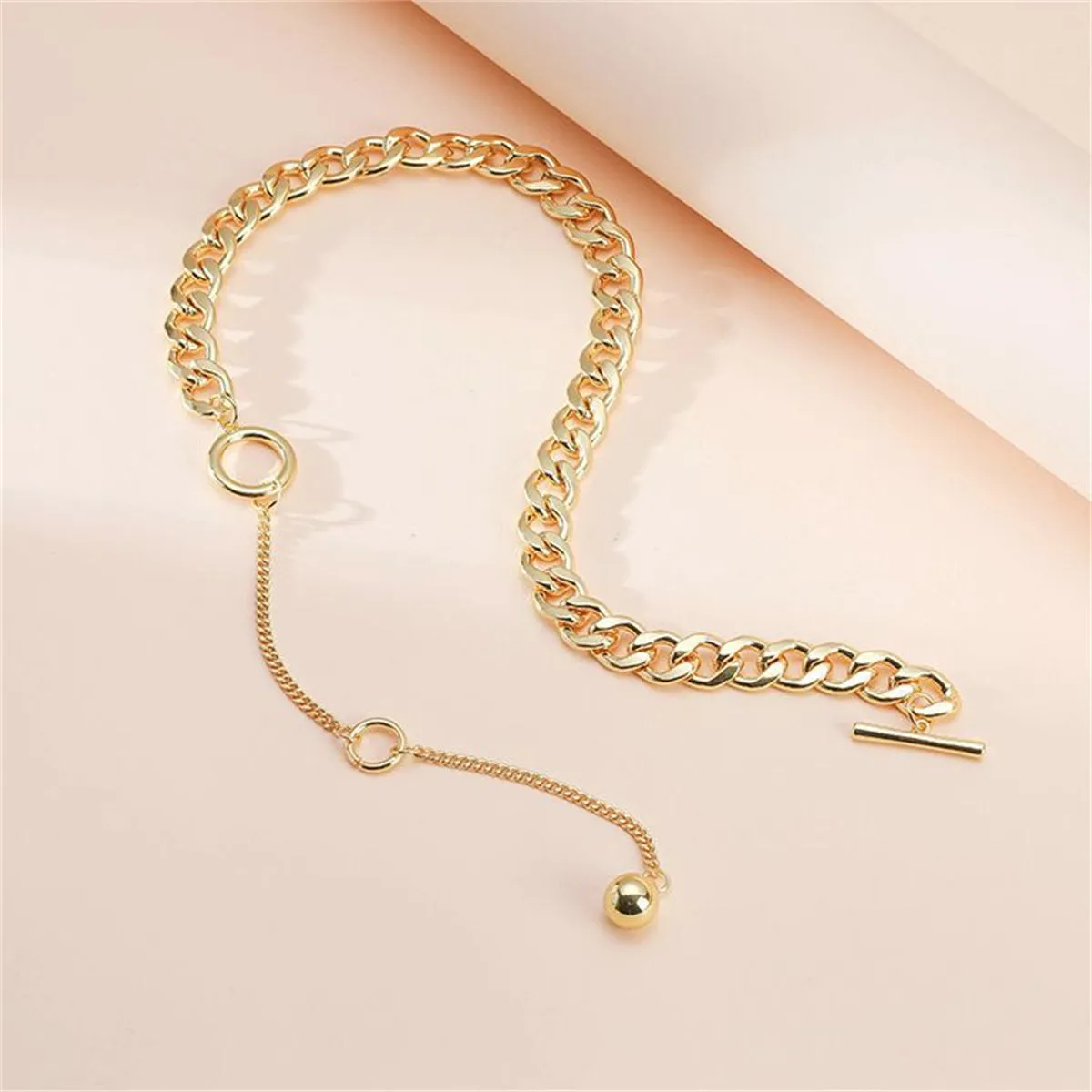 18K Gold-Plated Chain Drop Necklace