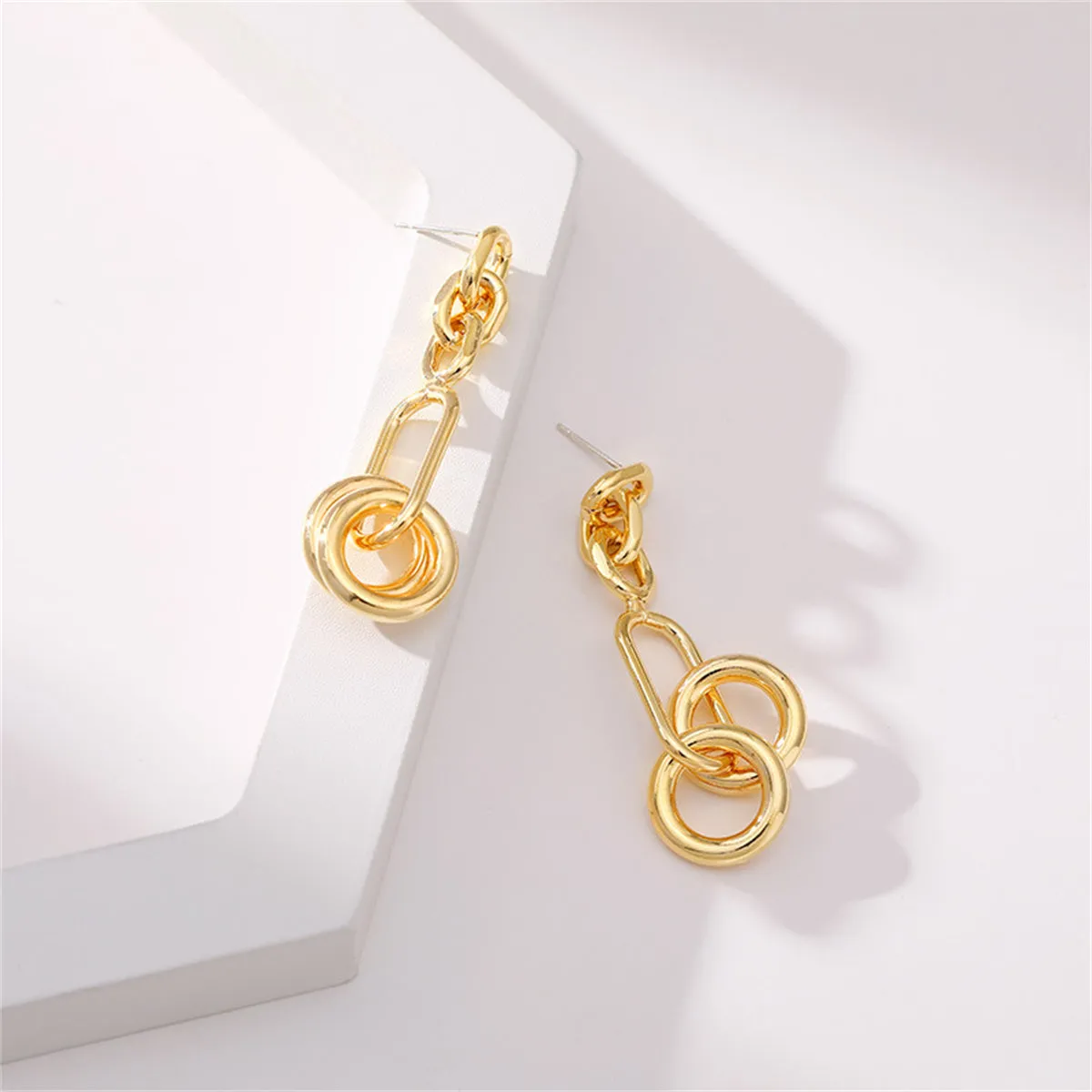 18K Gold-Plated Geometric Drop Earring