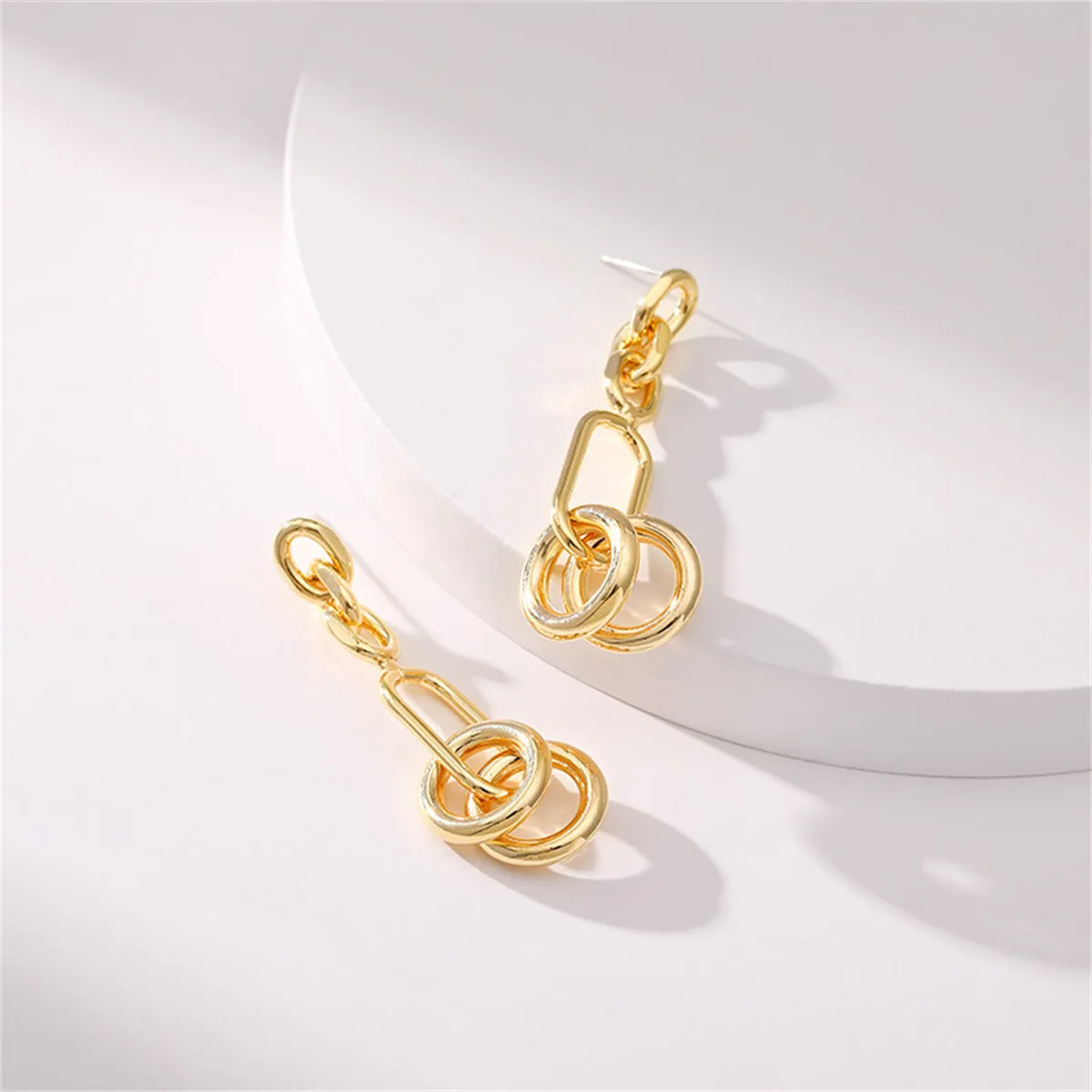 18K Gold-Plated Geometric Drop Earring