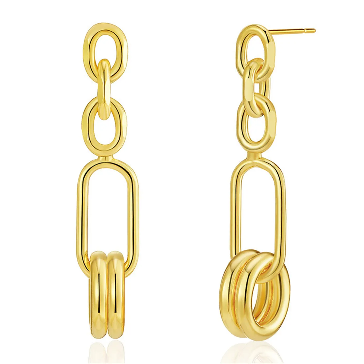 18K Gold-Plated Geometric Drop Earring