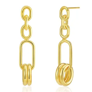18K Gold-Plated Geometric Drop Earring
