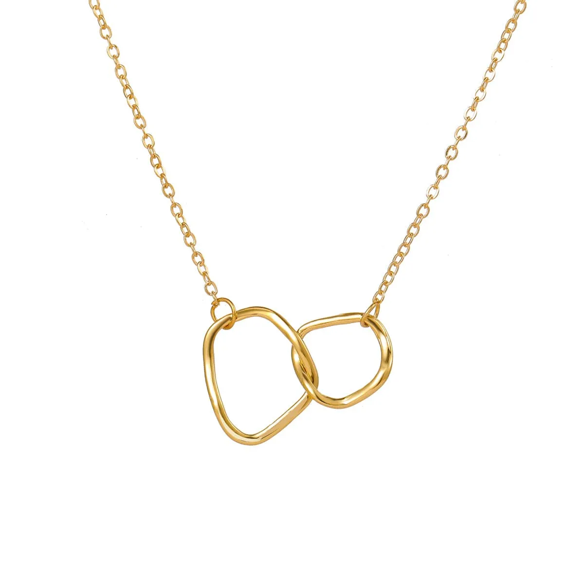 18K Gold-Plated Geometric Pendant Necklace