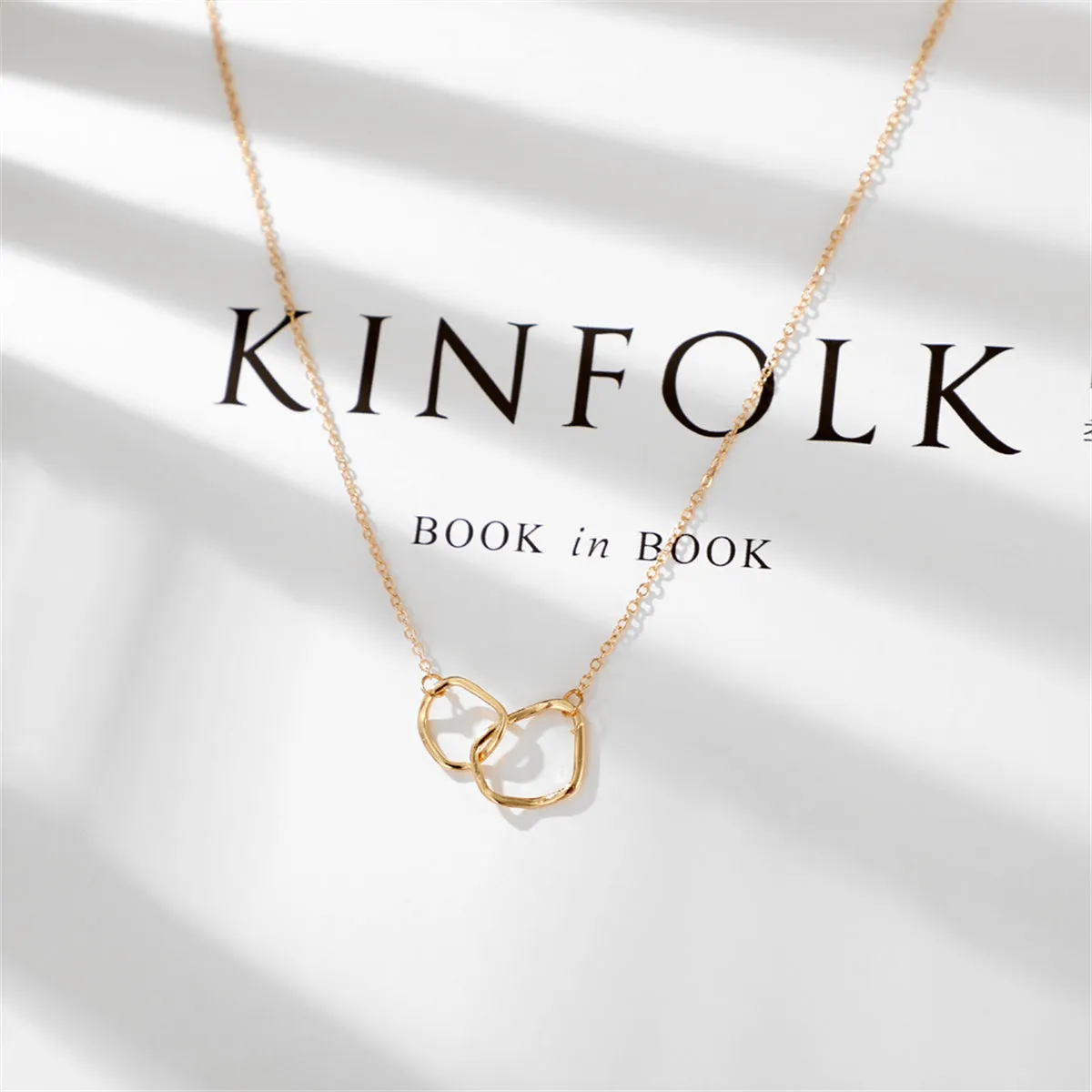 18K Gold-Plated Geometric Pendant Necklace