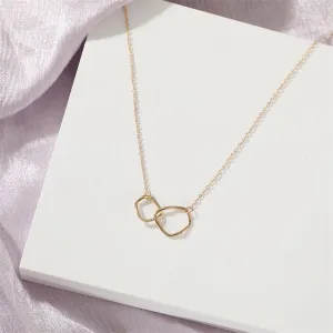 18K Gold-Plated Geometric Pendant Necklace