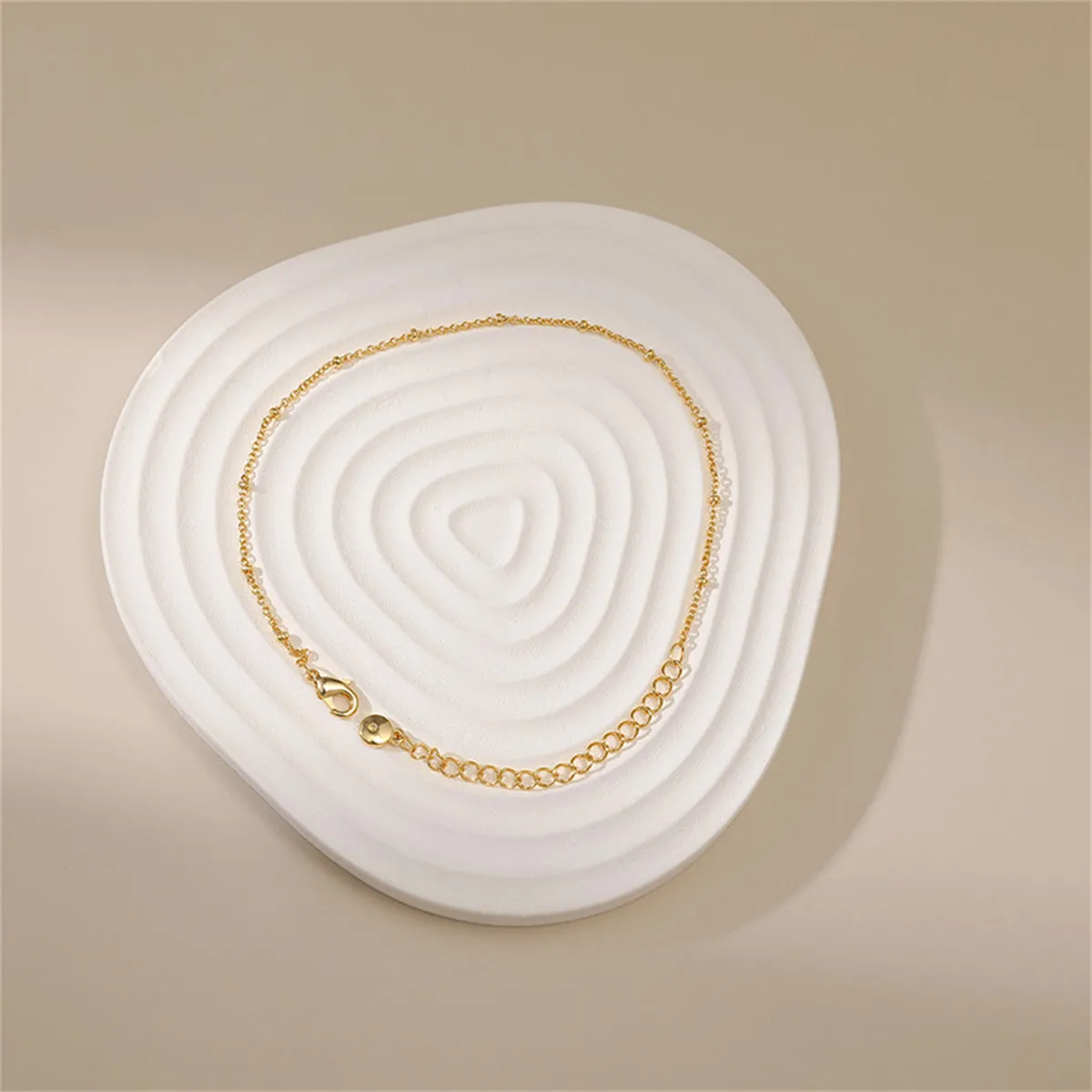 18K Gold-Plated Small Beaded Station Bracelet