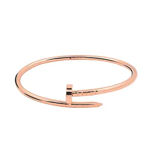 18K Rose Gold-Plated Screw Bangle