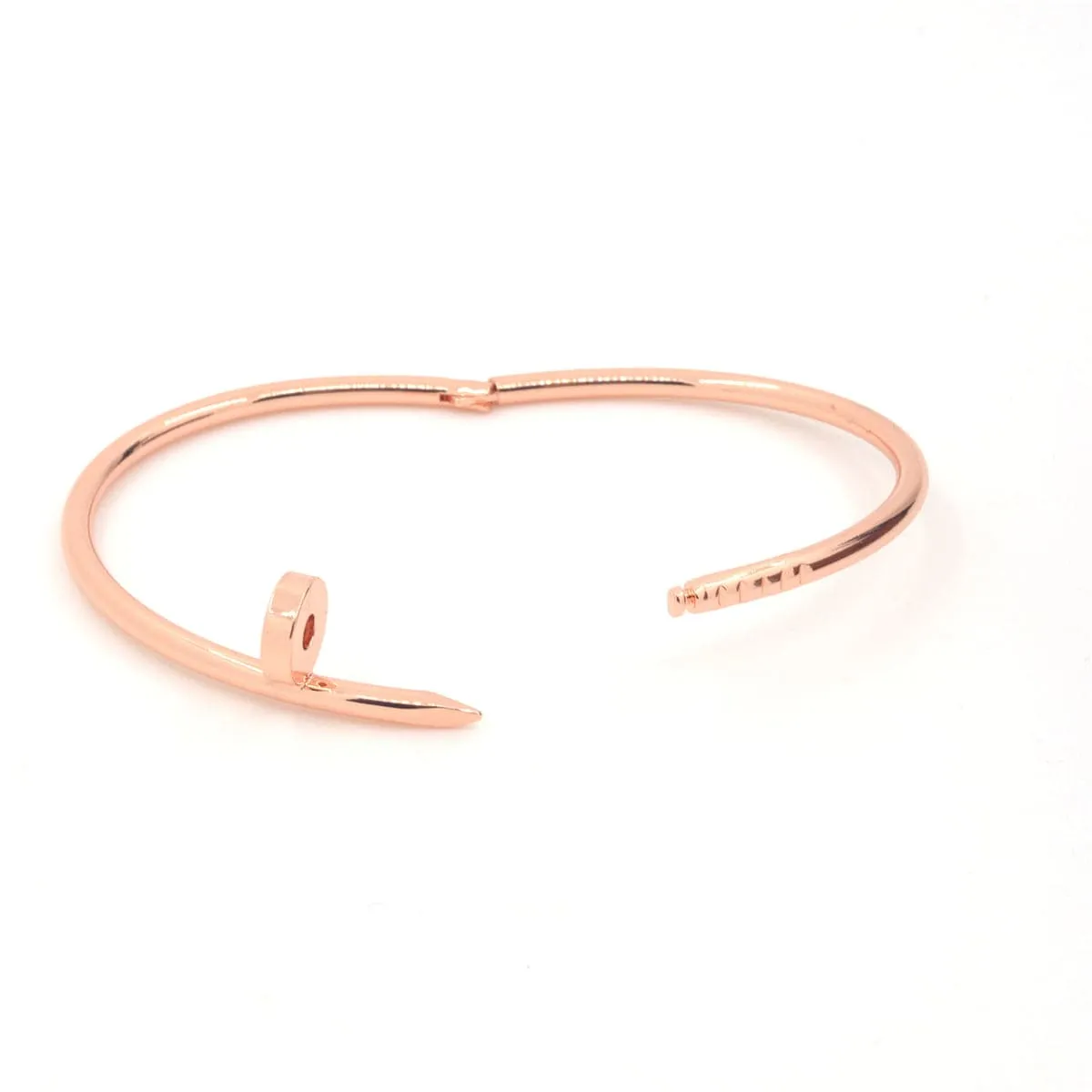 18K Rose Gold-Plated Screw Bangle