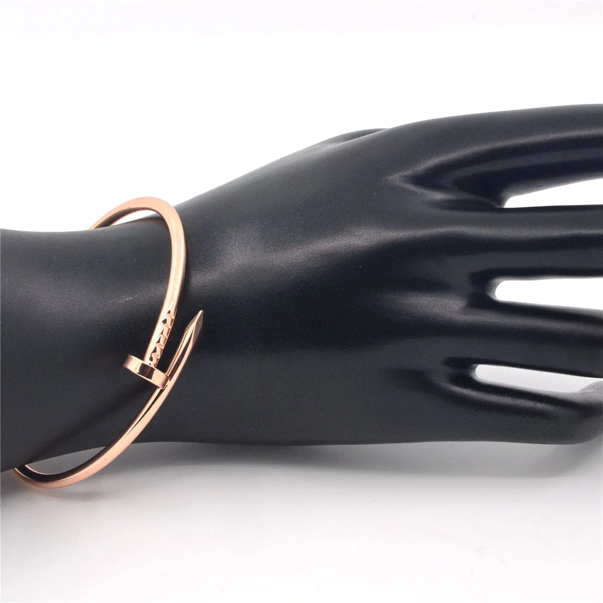 18K Rose Gold-Plated Screw Bangle