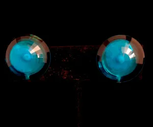 1950s Dalsheim Deep Aqua Bead Earrings