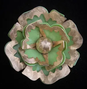 1960s Coro Enamel Flower Brooch