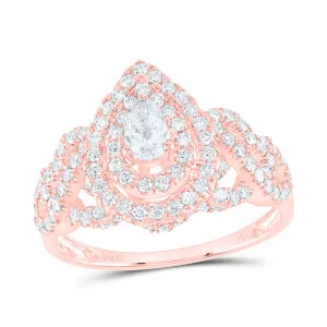1CTW-DIA ANA M 1/4CT-C PEAR BLISS BRIDAL SET 2 HALO