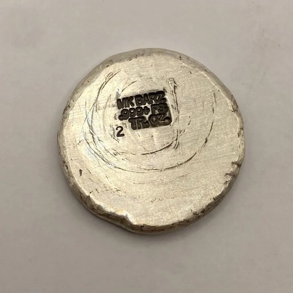 2 Oz MK BarZ "Nouveau Girl" Round .999 FS Hand Poured