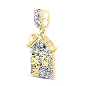 3/4CT-DIA NK TRAP HOUSE MENS CHARM