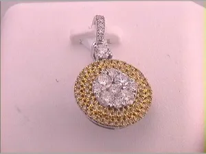 3/4CTW-DIA GIFT YELLOW  DIAMOND PENDANT