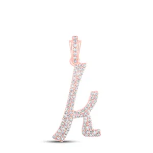 3/8CTW-DIA NK INITIAL "K" PENDANT