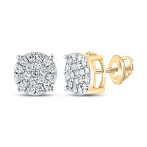 3/8CTW-DIA NK ROUND EARRINGS