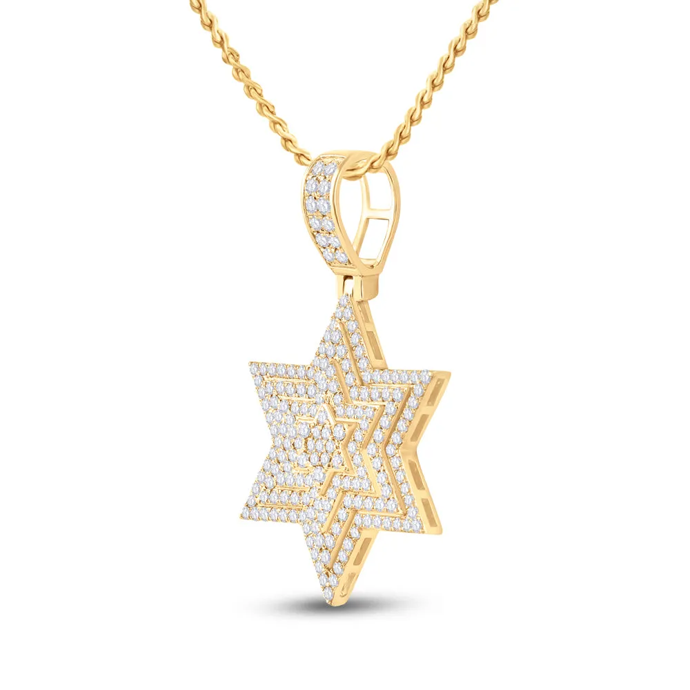 3CT-DIA CN STAR OF DAVID MENS CHARM