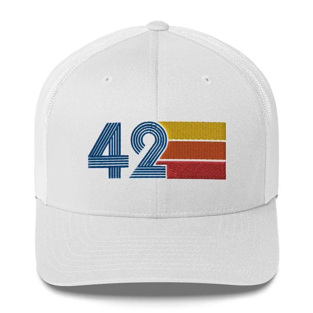42 Birthday Retro Men's Women's Trucker Hat