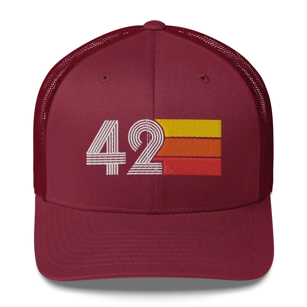 42 Birthday Retro Men's Women's Trucker Hat