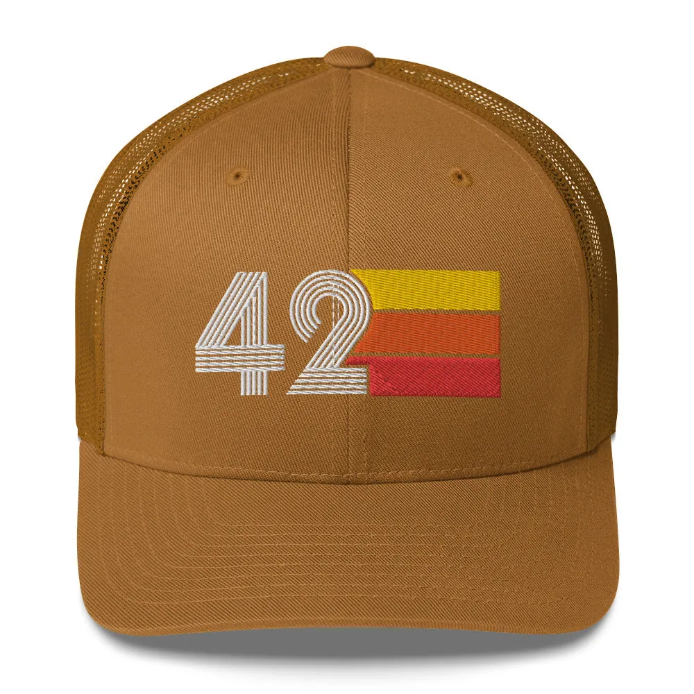 42 Birthday Retro Men's Women's Trucker Hat