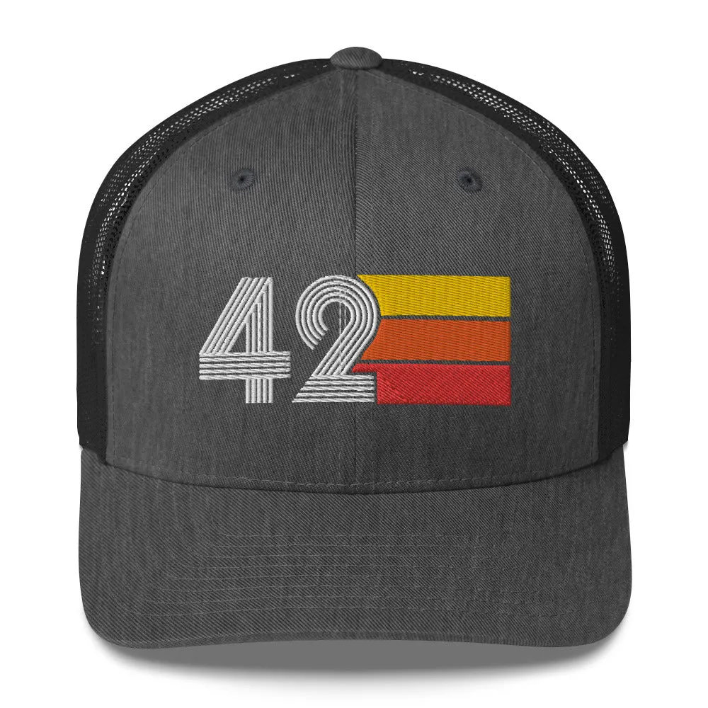 42 Birthday Retro Men's Women's Trucker Hat