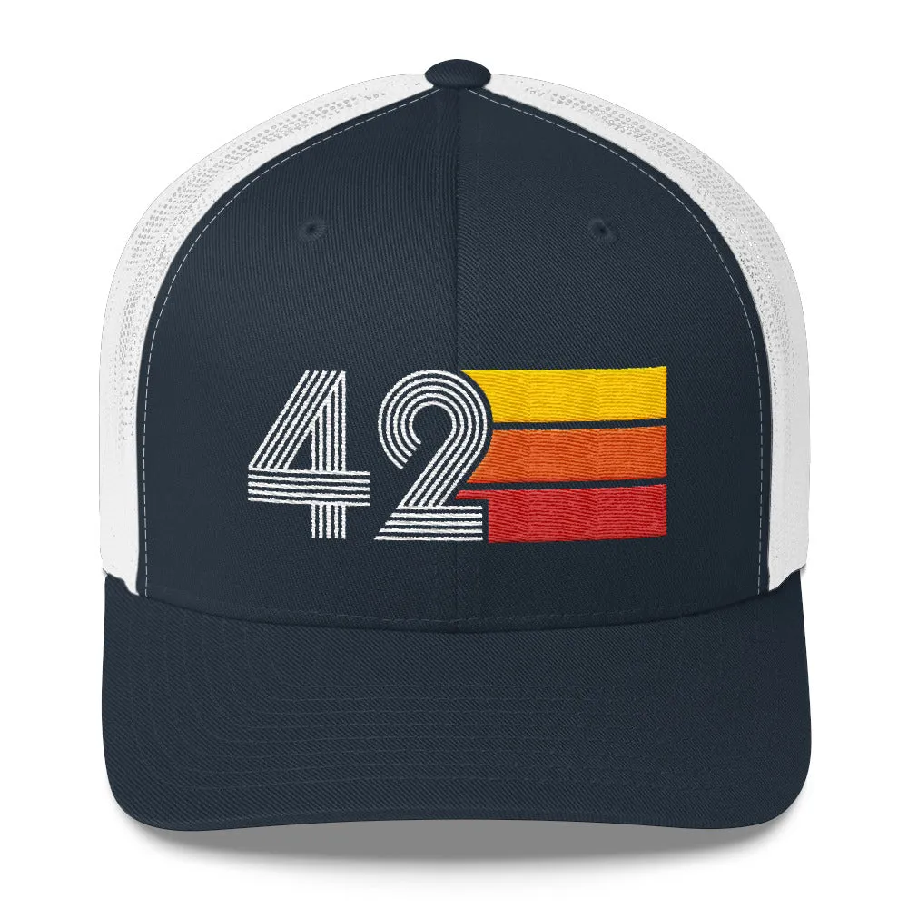 42 Birthday Retro Men's Women's Trucker Hat