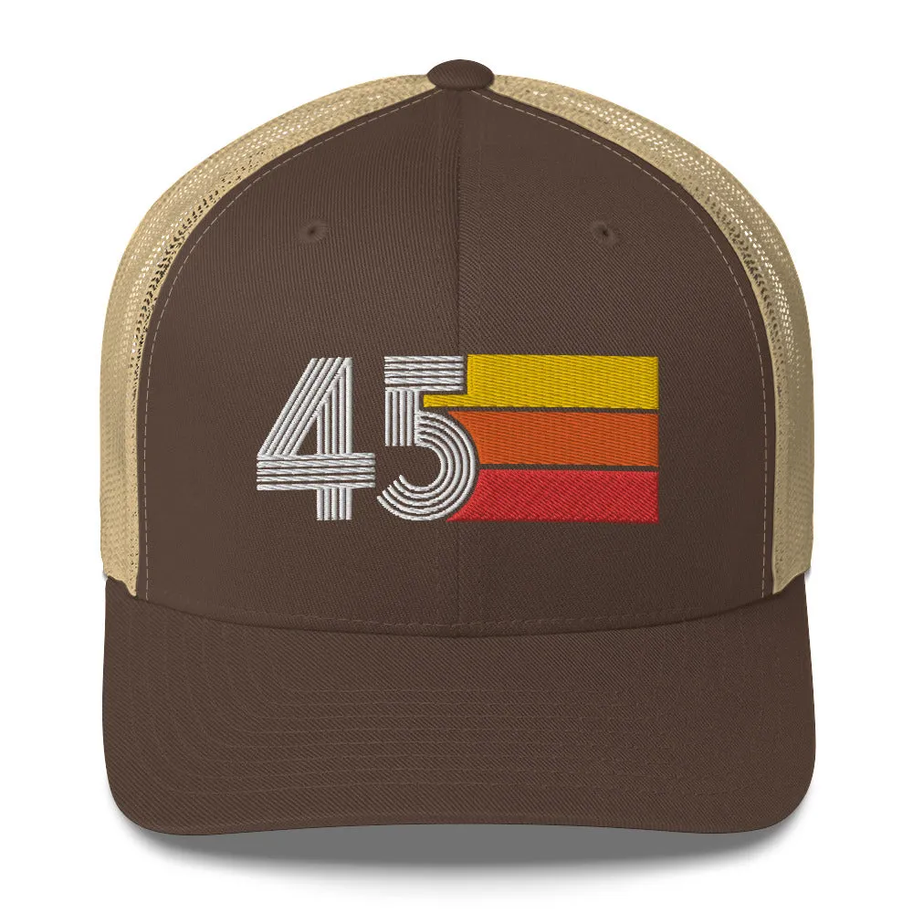 45 1945 Birthday Retro Men's Women's Trucker Hat