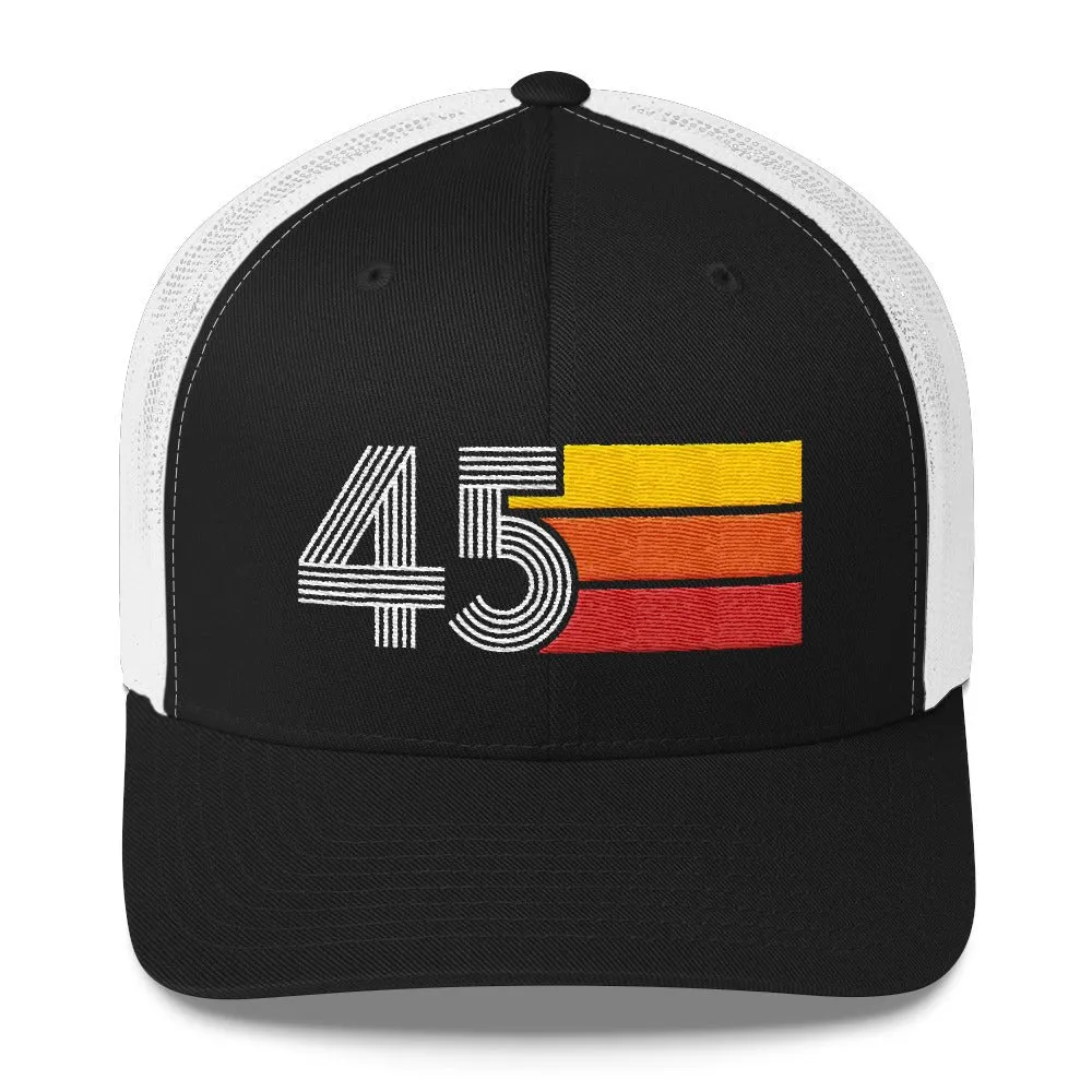 45 1945 Birthday Retro Men's Women's Trucker Hat
