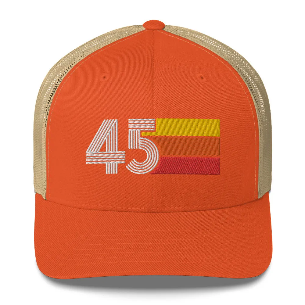 45 1945 Birthday Retro Men's Women's Trucker Hat