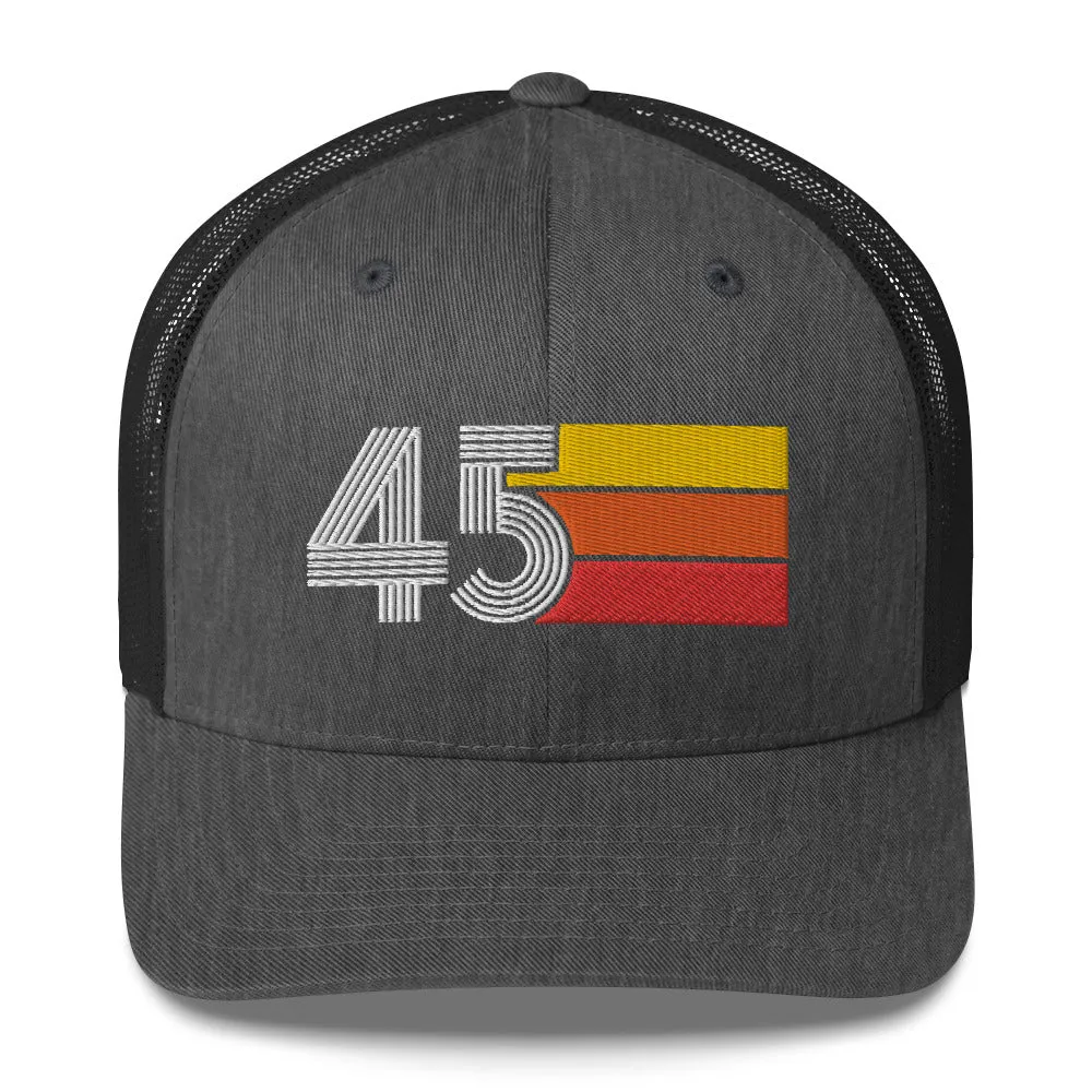 45 1945 Birthday Retro Men's Women's Trucker Hat