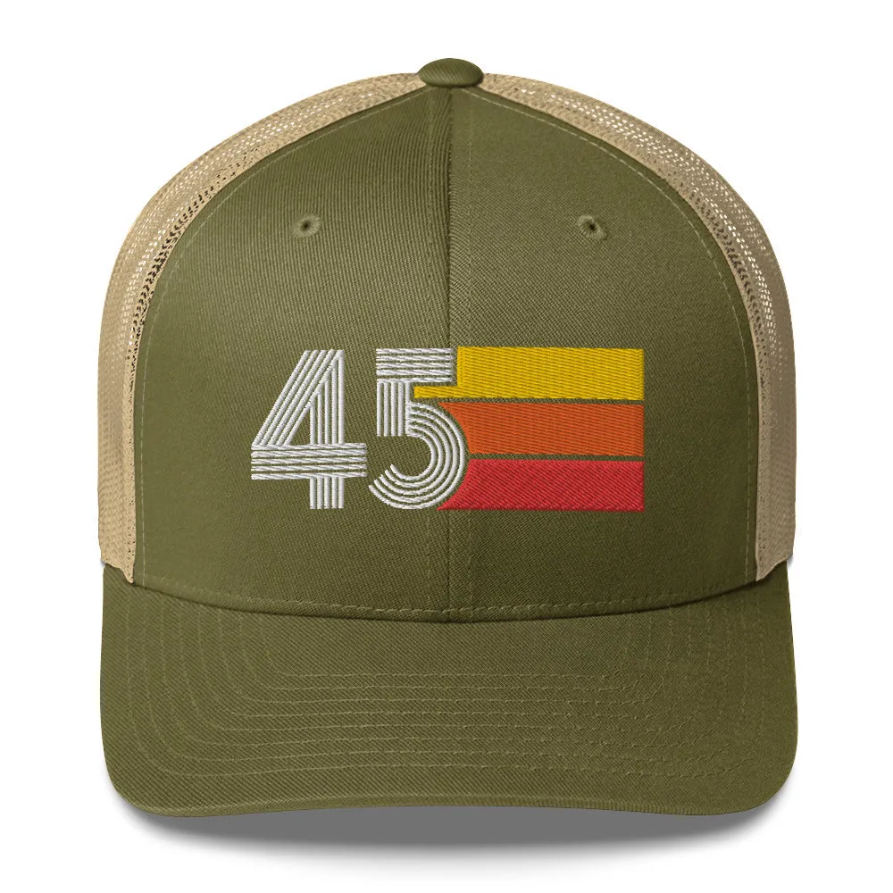 45 1945 Birthday Retro Men's Women's Trucker Hat