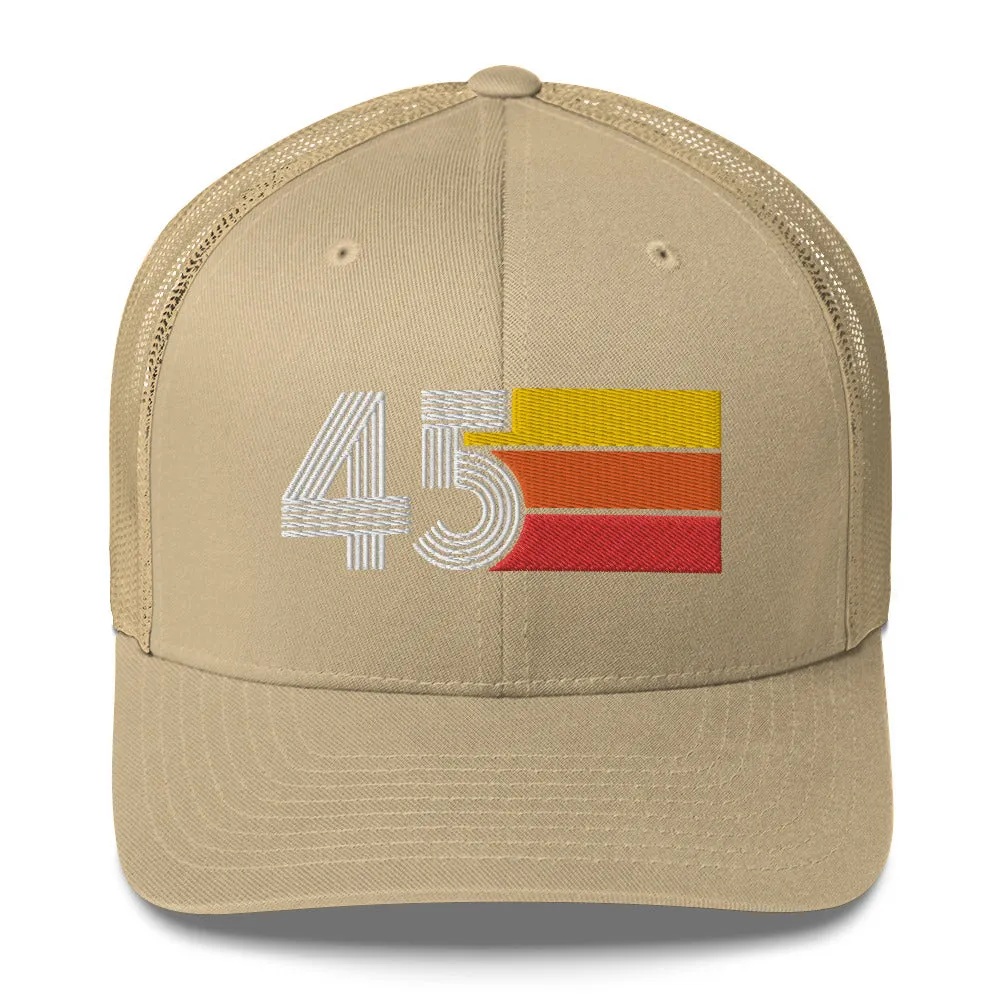 45 1945 Birthday Retro Men's Women's Trucker Hat