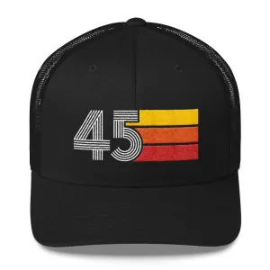 45 1945 Birthday Retro Men's Women's Trucker Hat