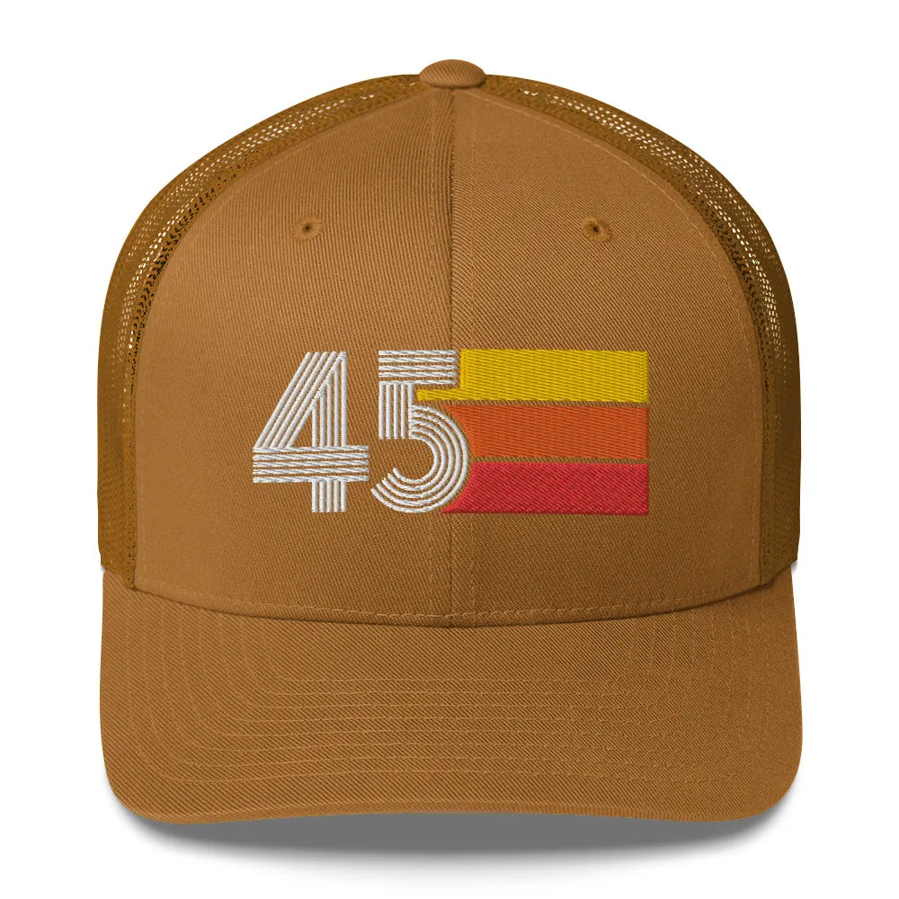 45 1945 Birthday Retro Men's Women's Trucker Hat