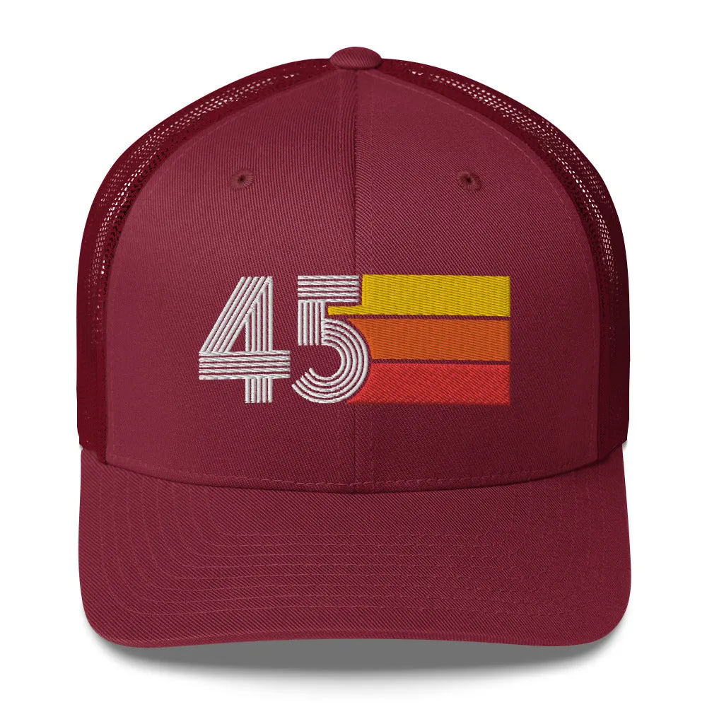 45 1945 Birthday Retro Men's Women's Trucker Hat