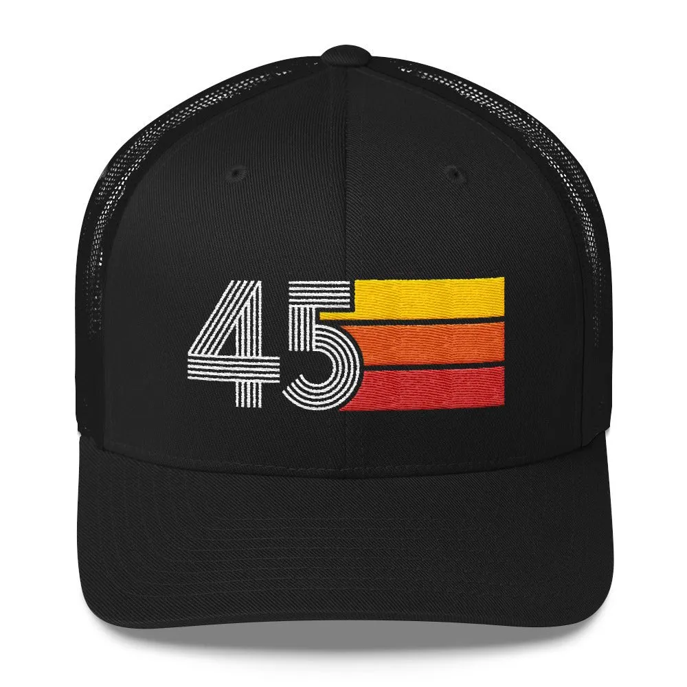 45 1945 Birthday Retro Men's Women's Trucker Hat