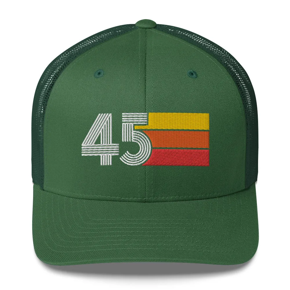 45 1945 Birthday Retro Men's Women's Trucker Hat