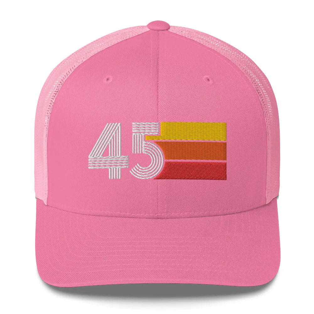 45 1945 Birthday Retro Men's Women's Trucker Hat