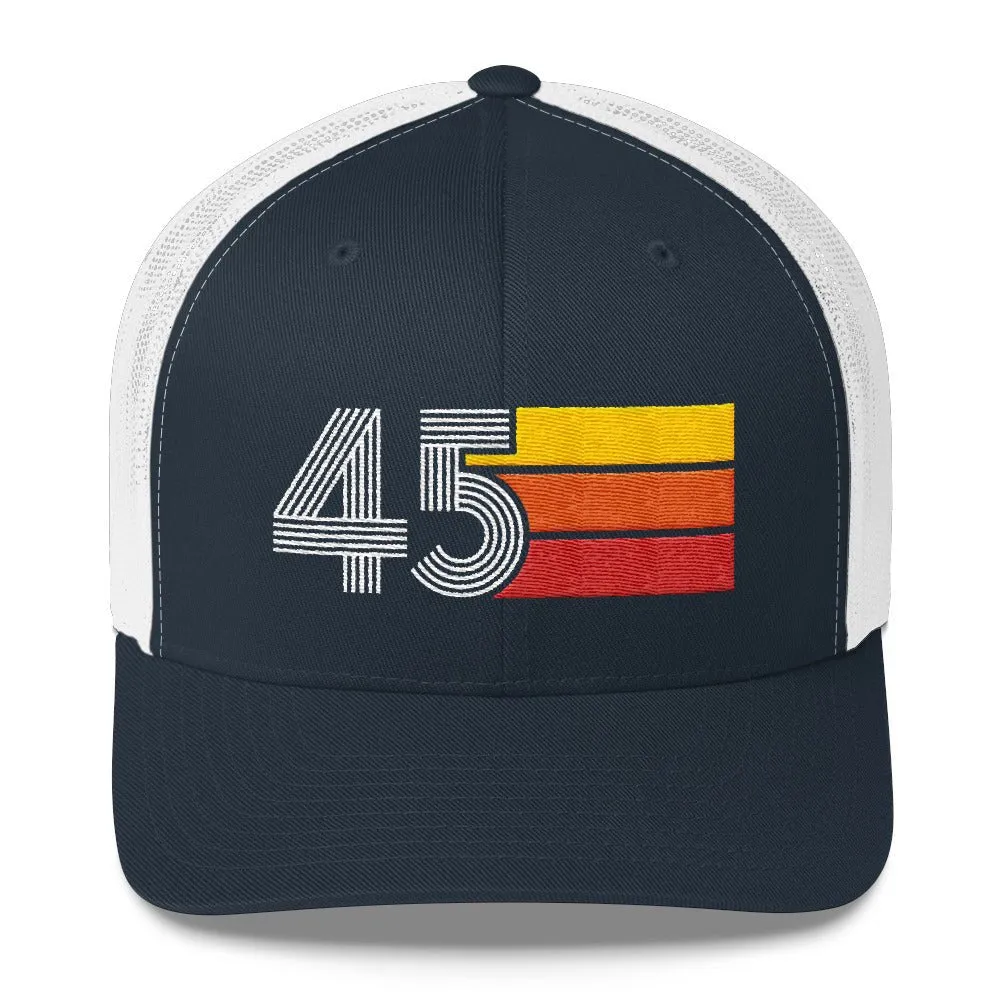 45 1945 Birthday Retro Men's Women's Trucker Hat