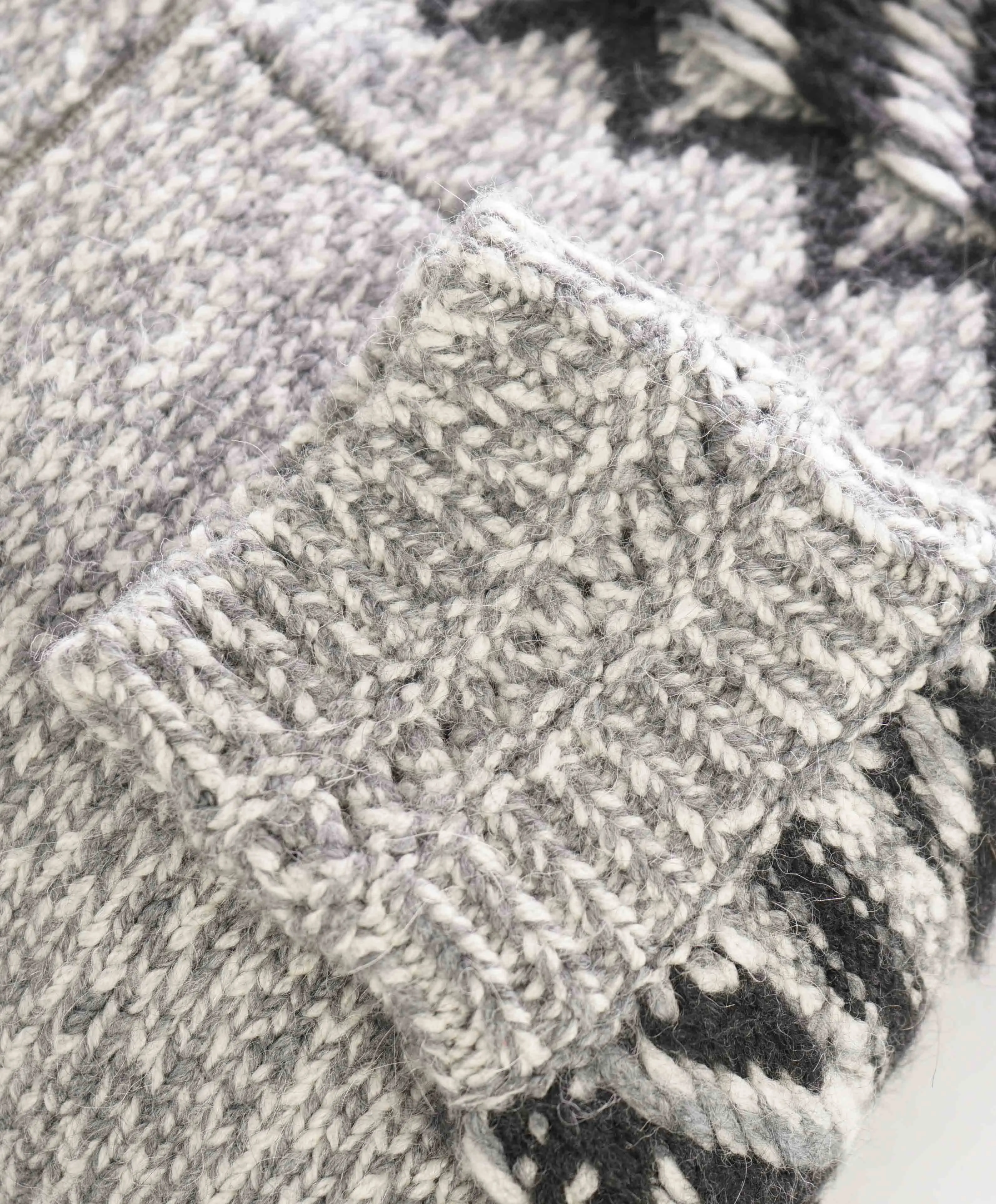 $695 RAG & BONE - "COWICHAN" ALPACA WOOL Fair Isle Cardigan Sweater - XS