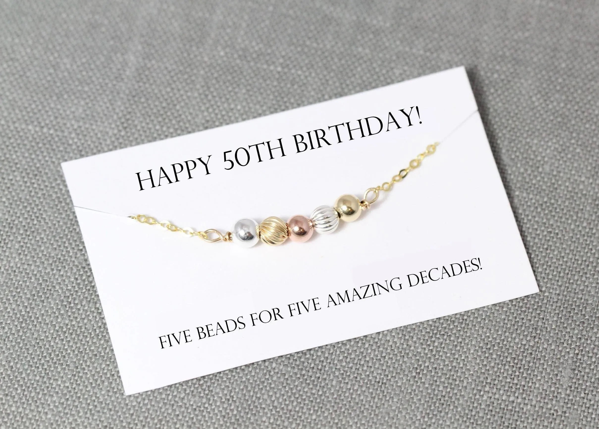 80th Birthday Bracelet for Grandma, 80th Birthday Gift for Women, Mixed Metals